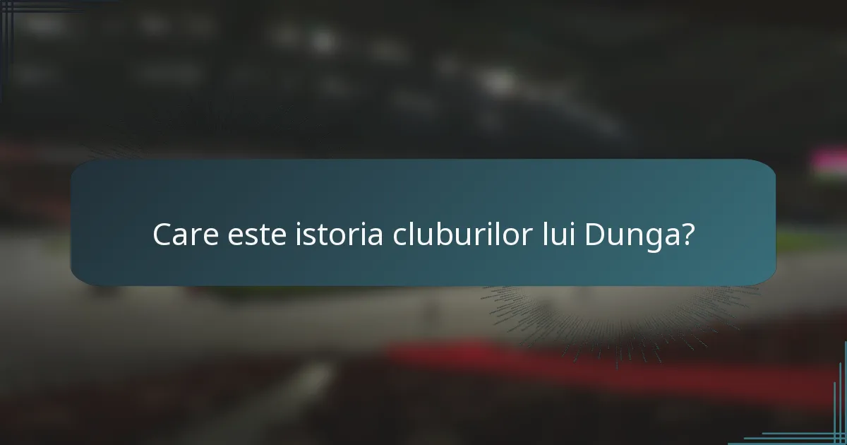 Care este istoria cluburilor lui Dunga?